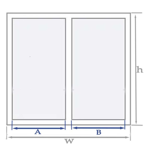 REHAU Euro 60 (39х59 in Базовая) двухстворчатая